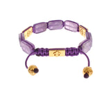 Dazzling Diamond Gold-Plated Amethyst Bracelet