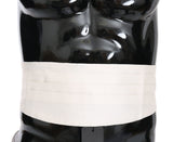 Elegant Seidenweiß gemustert Cummerbund