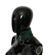 Écharpe luxueuse en peau d'agneau vert pour les femmes