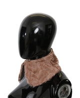 Écarpe élégante en peau d'agneau beige pour les femmes