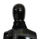 Écarpe élégante en peau d'agneau noir