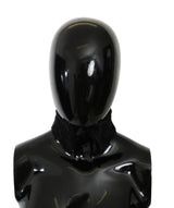 Écarpe élégante en peau d'agneau noir