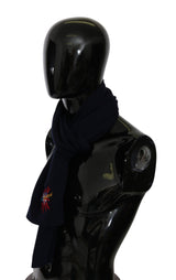 Elegante sciarpa maschile di lana vergine