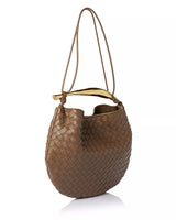 Medium Sardine Intrecciato Leather Shoulder Bag