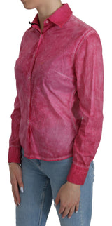Chic Pink Cotton Polo Blouse από τον Ermanno Scervino