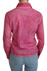 Chic Pink Cotton Polo Blouse από τον Ermanno Scervino