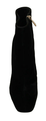 Eleganti stivali alla caviglia con tacchi di cristallo