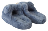 Zapatos de mocasines azul de oso de peluche