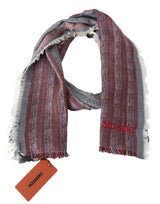 Scarf da designer di miscela di lana multicolore chic