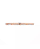 Small Love Bracelet 18K Rose Gold with Pave Diamonds