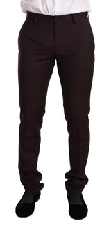 Elegante abito martini a strisce Bordeaux