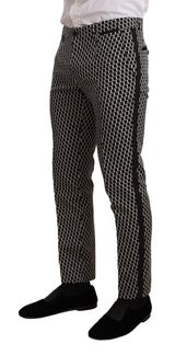 Elegante martini nero check abito a tre pezzi