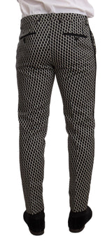 Elegante martini nero check abito a tre pezzi