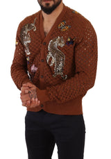 Cardigan ricamato multicolore raffinato Elegance