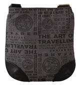 Chic Gray Fabric Crossbody Bag