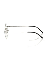 "Silver Metallic Unisex Eyeglass Frame"