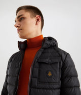 Sleek Hooded Down Jacket with Pockets