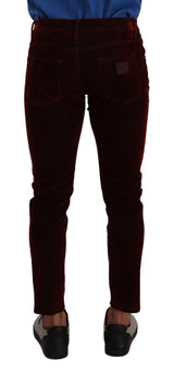 Bordeaux slim fit jeans skinny