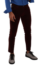 Bordeaux slim fit jeans skinny