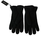 Elegantes guantes de ciclista de cuero negro