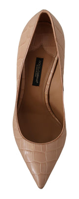 Eleganti pompe in pelle nuda beige