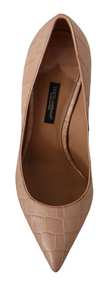 Eleganti pompe in pelle nuda beige