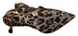Eleganti stivali al ginocchio con paillettes leopardate