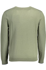 Green Wool Men Sweater