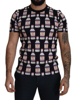 Κομψό μαύρο bacio di venere εκτύπωση μπλουζάκι