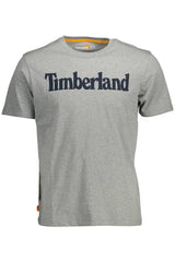Gray Cotton Men T-Shirt