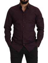 Regal Purple Slim Fit Φόρεμα πουκάμισο