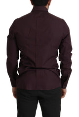 Regal Purple Slim Fit Φόρεμα πουκάμισο