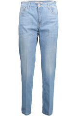 Light Blue Cotton Women Jeans