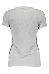 Gray Cotton Women T-Shirt