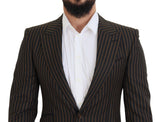 Elegante Blazer Slim Blazer a strisce a strisce