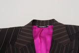 Blazer Slimt Fit con miscela di seta in lana multicolore