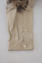 Camicia casual di cotone beige in cotone
