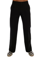 Eleganti pantaloni elastici di cotone nero