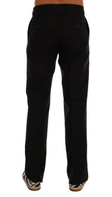 Eleganti pantaloni elastici di cotone nero