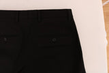 Eleganti pantaloni elastici di cotone nero