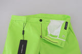 Eleganti chino di cotone verde chiaro