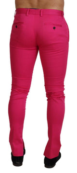 Pantaloni di miscela di cotone rosa chic