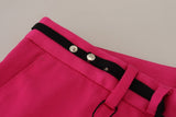 Pantaloni di miscela di cotone rosa chic