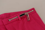 Pantaloni di miscela di cotone rosa chic