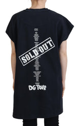 T-shirt rond en coton élégant avec imprimé