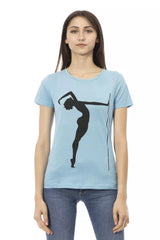 Light Blue Cotton Women Top