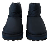 Eleganti stivali blu in altezza alla caviglia per stile sofisticato