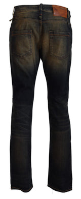 Elegant Blue Washed Denim Pants - Authentic Craftsmanship
