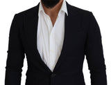 Elegante blazer nero a petto