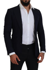 Elegante blazer nero a petto